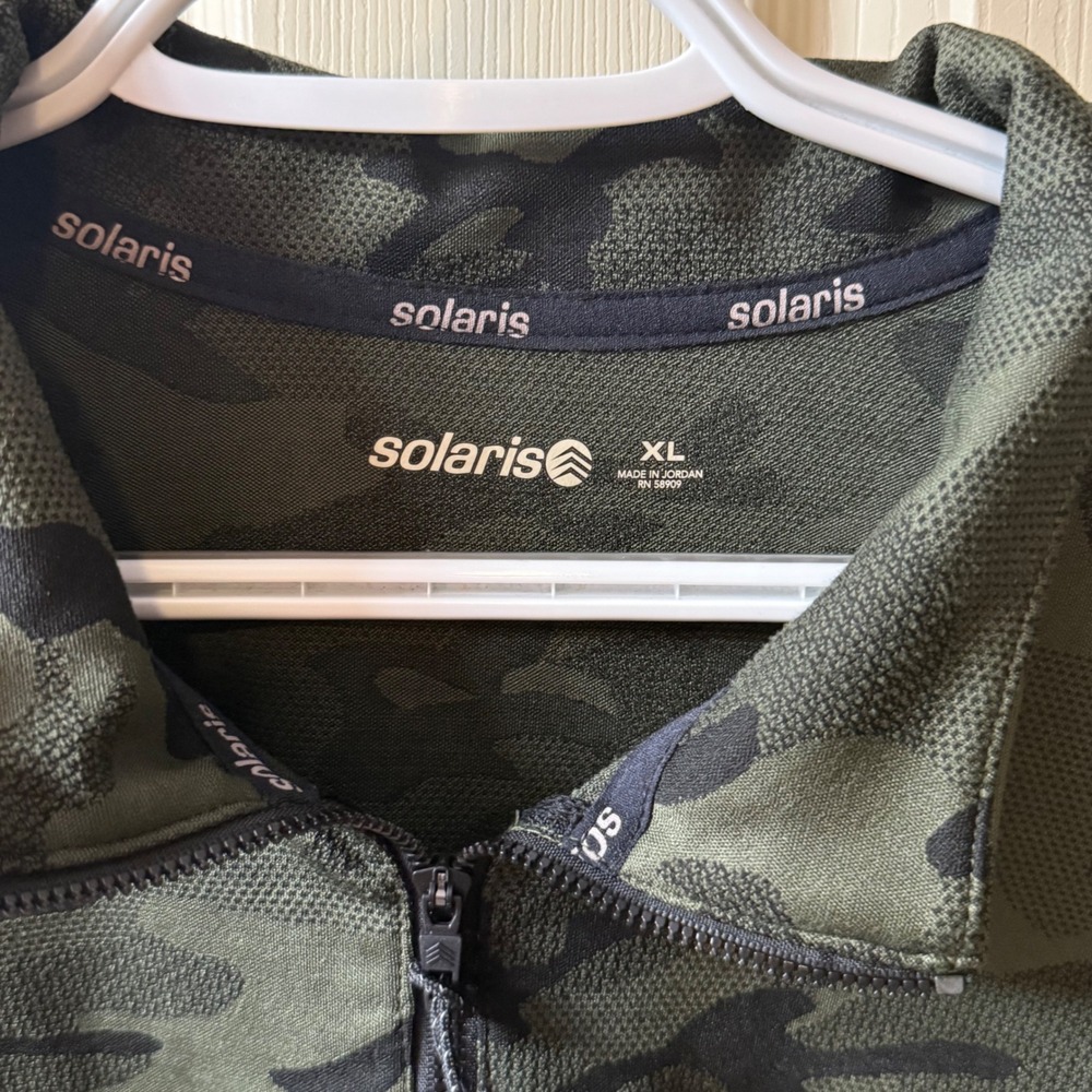Solaris Active Pullover-Mock Collar 1/4 Zip Pocket. X-Large. Green Camo. - Picture 2 of 6